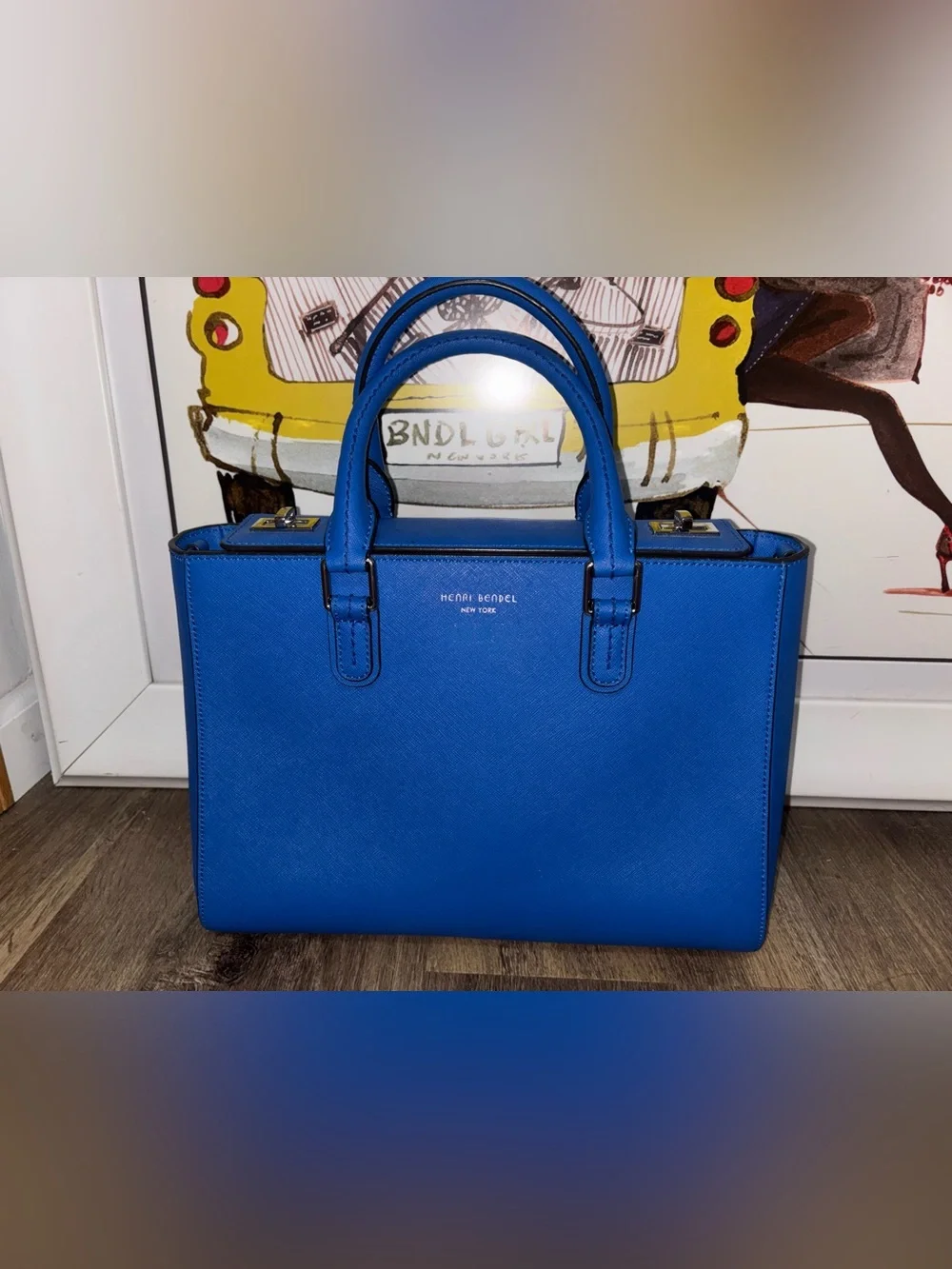 henri bendel structured satchel